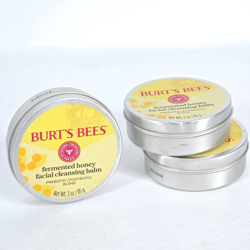3x Burt's Bees Fermented Honey Facial Cleansing Balm Prebiotic Postbiotic Blend